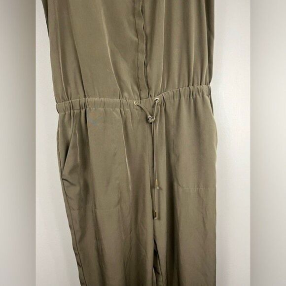 Express Sleeveless Jumpsuit Olive Green Size Small - Picture 2 of 7